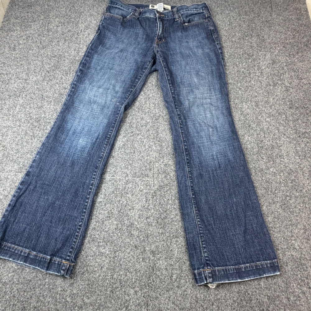 Gap Long and Lean‎ Stretch Bootcut Jeans Dark Wash Blue Denim Size 8 Ank